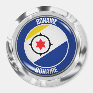 Bonaire Round Emblem Magnet