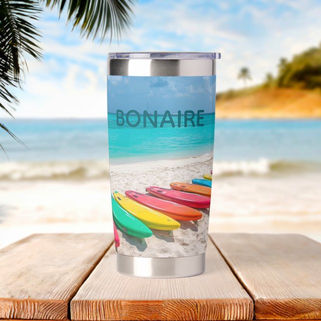 Bonaire Windsurferparadies Thermobecher (Strand)