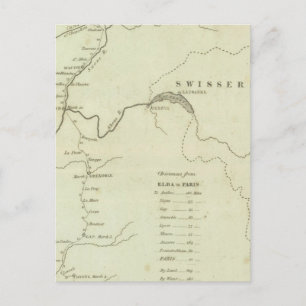 Bonaparte Route von Elba nach Paris Postkarte