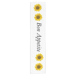 Bonappetitsonnenblume-Tabellenläufer Kurzer Tischläufer