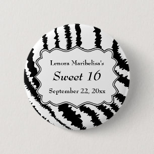 Bonbon16 Zebra-Druck-Muster Button