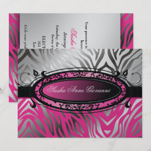 Bonbon 16 311-C'est Luxueux Pinkzebra- Einladung