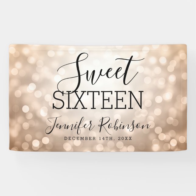 Bonbon 16 Geburtstags-willkommene Banner (Horizontal)