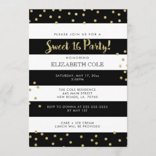 Bonbon 16 invitations de fête d'anniversaire