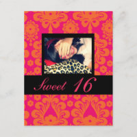 Bonbon 16 invitations de fête d'anniversaire