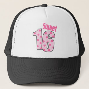 Bonbon 16 (rosa Punkte und Sterne) Truckerkappe