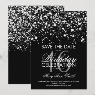 Bonbon 16" Save the Date" Silber Einladung