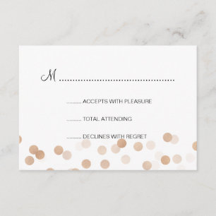 Bonbon 16 UAWG Imitat-kupferne RSVP Karte