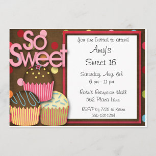 Bonbon à PETIT GÂTEAU 16 faire-part d'invitations