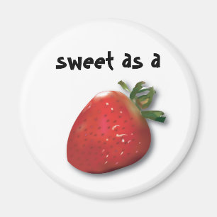 Bonbon als Erdbeere Magnet