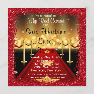 Bonbon de Hollywood de tapis rouge invitation de
