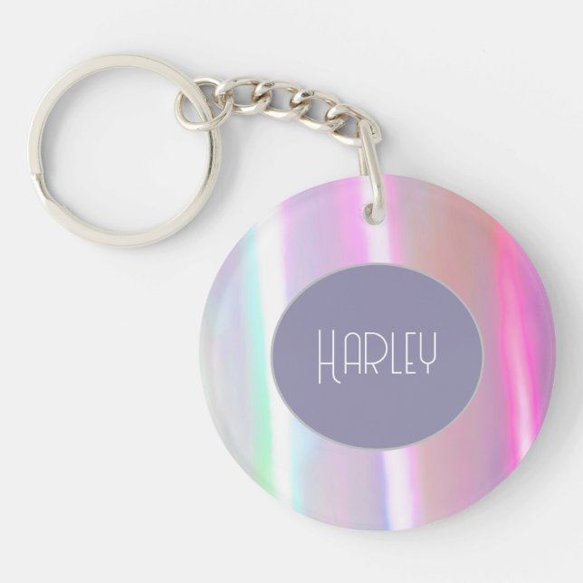 Bonbon en coton Neon Porte - clé acrylique personn (Devant)