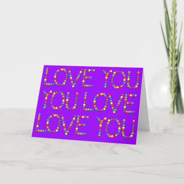 BonBon Es geht um Liebe - ich Liebe Sie Karte (Vorderseite)