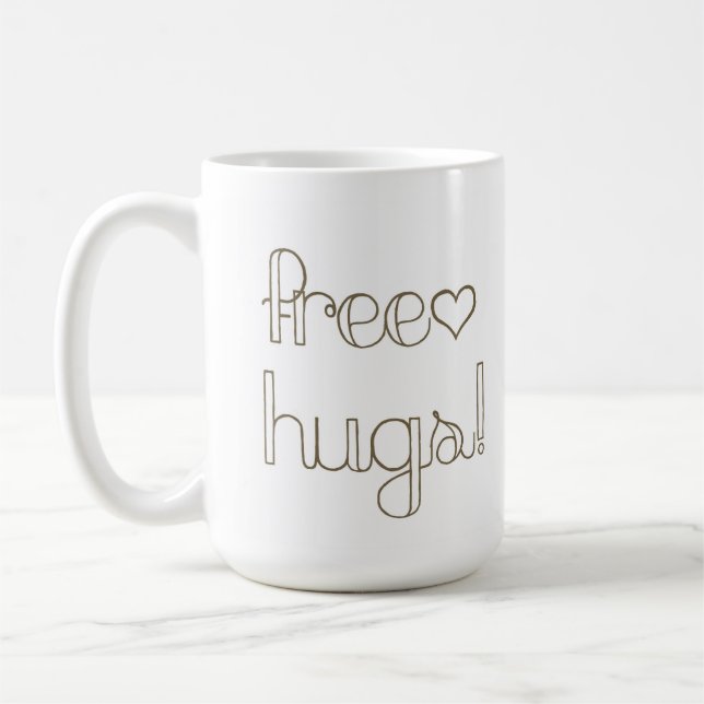 Bonbon-freie Umarmungs-Herz-Tasse Kaffeetasse (Links)