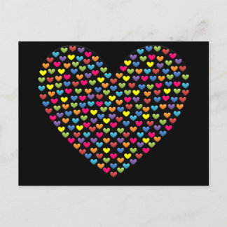 BonBon Rainbow Liebe Hearts Postkarte