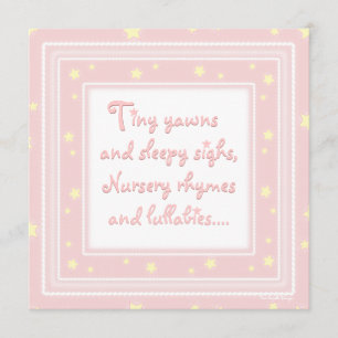 Bonbon spielt rosa Babyparty-Einladung die Einladung