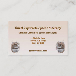 Bonbon Squirrels Sprachtherapie-Visitenkarte Visitenkarte