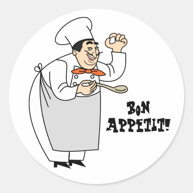 Bonbonappetit Runder Aufkleber (Vorderseite)