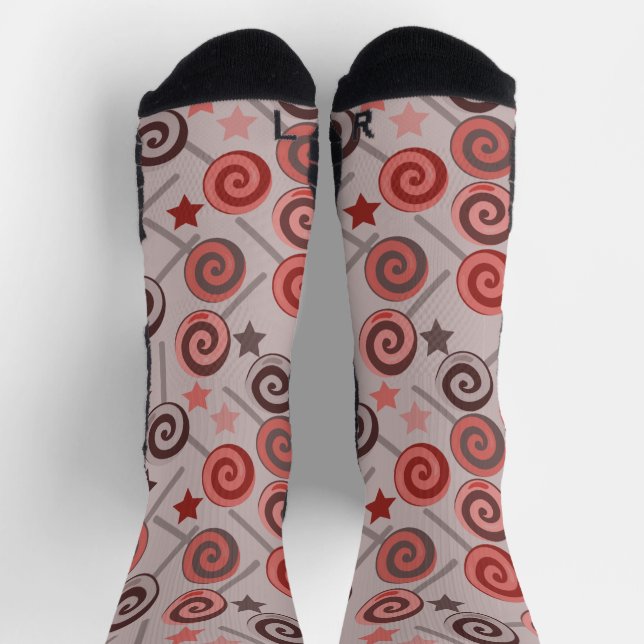 Bonbonmuster | Lollenmuster | Fall Lollipop 18 Socken (Oben)