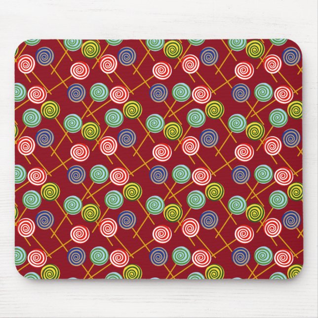 Bonbonmuster | Lollenmuster | Lollipop 10 Mousepad (Vorne)