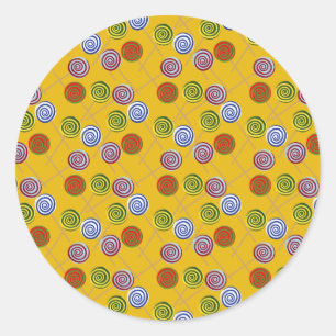 Bonbonmuster   Lollenmuster   Lollipop 15 Runder Aufkleber