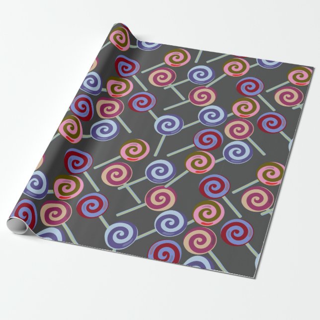 Bonbonmuster | Lollenmuster | Lollipop 27 Geschenkpapier (Ungerollt)
