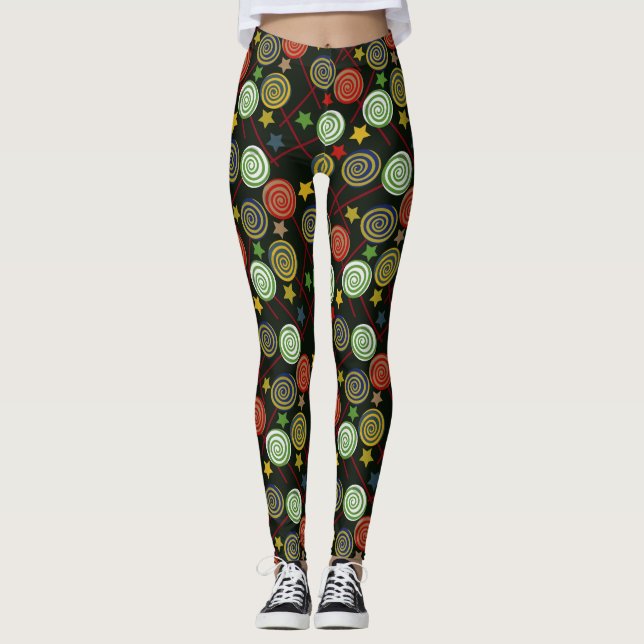 Bonbonmuster | Lollenmuster | Lollipop 28 Leggings (Vorderseite)