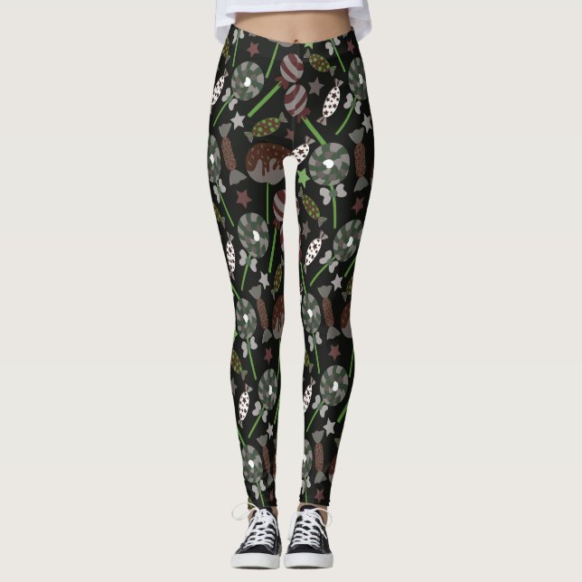 Bonbonmuster | Lollenmuster | Lollipop 31 Leggings (Vorderseite)