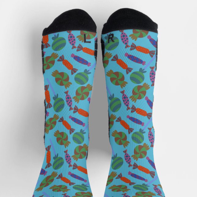 Bonbonmuster | Lollenmuster | lollipop 36 Wrap Socken (Oben)