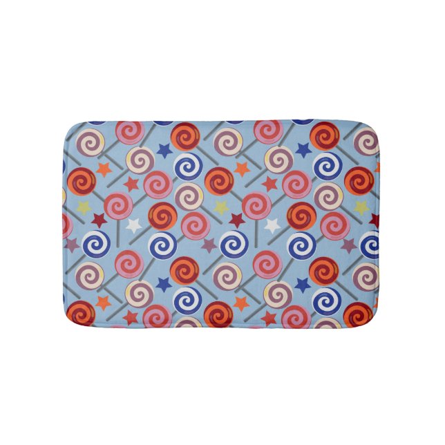 Bonbonmuster | Lollenmuster | Lollipop 40 Badematte (Vorderseite)