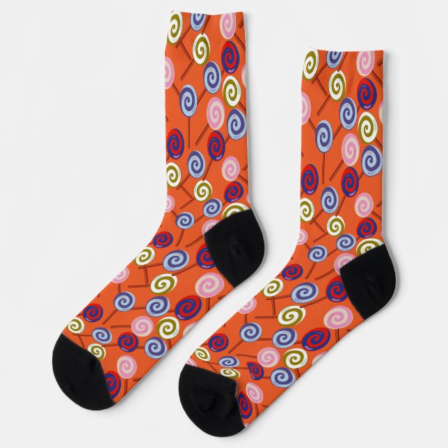Bonbonmuster | Lollenmuster | Lollipop 42 Show Socken (Linkes Detail)
