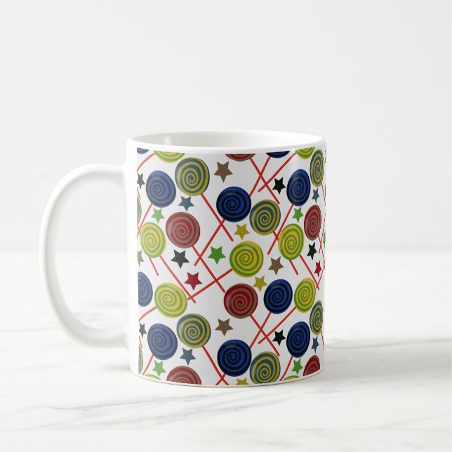 Bonbonmuster | Lollenmuster | Lollipop 48 Kaffeetasse (Links)