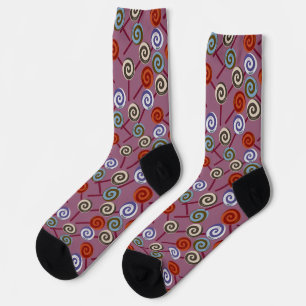 Bonbonmuster Lollenmuster Lollipop-49-Band Socken