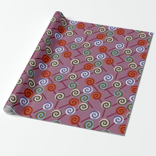 Bonbonmuster | Lollenmuster | Lollipop 49 Geschenkpapier (Ungerollt)