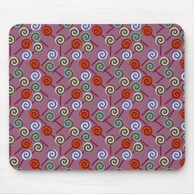 Bonbonmuster | Lollenmuster | Lollipop 49 Mousepad (Vorne)