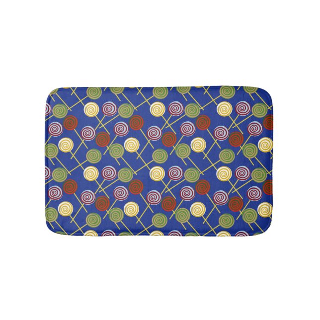 Bonbonmuster | Lollenmuster | Lollipop 4 Badematte (Vorderseite)