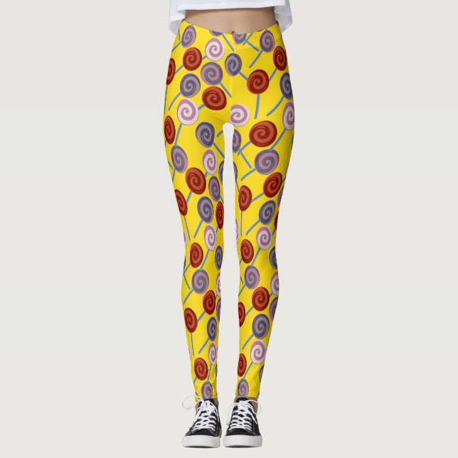 Bonbonmuster | Lollenmuster | Lollipop 50 Leggings (Vorderseite)