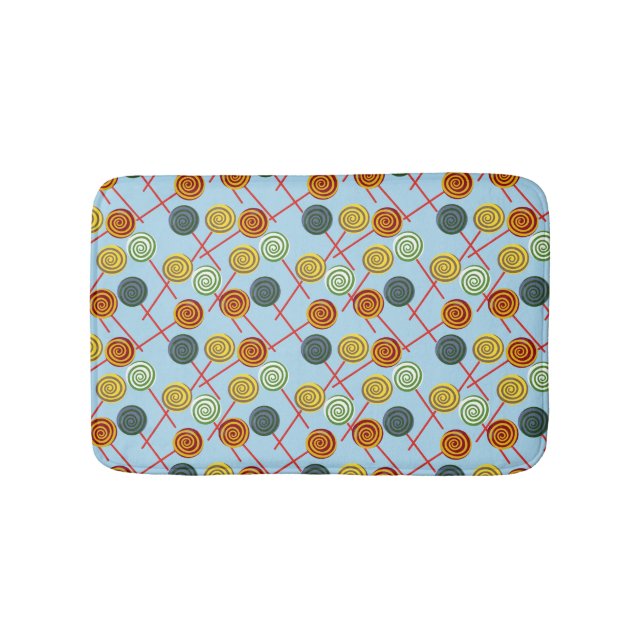 Bonbonmuster | Lollenmuster | Lollipop 5 Badematte (Vorderseite)
