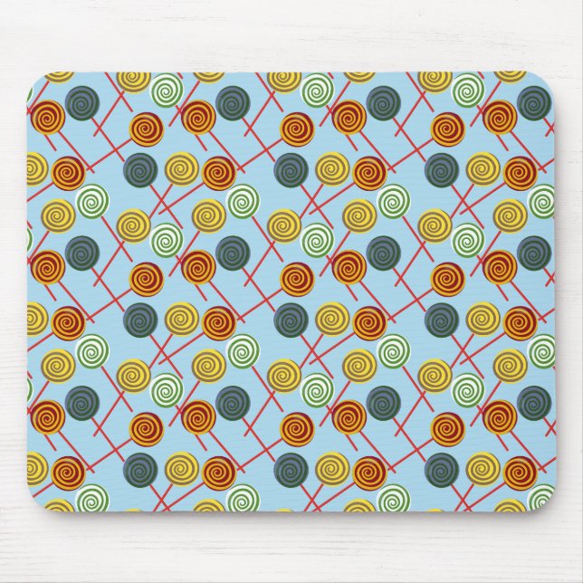 Bonbonmuster | Lollenmuster | Lollipop 5 Mousepad (Vorne)