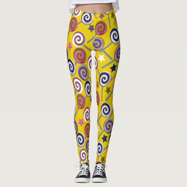 Bonbonmuster | Lollenmuster | Lollipop 60 Leggings (Vorderseite)