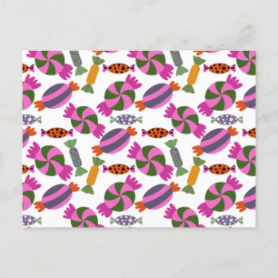 Bonbonmuster   Lollenmuster   Lollipop 6 Postkarte