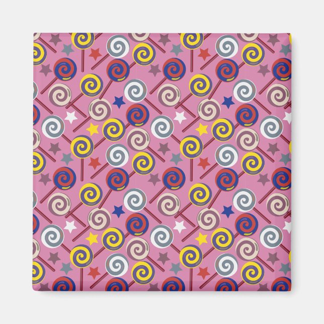 Bonbonmuster | Lollenmuster | Lollipop 7 Magnet (Vorne)
