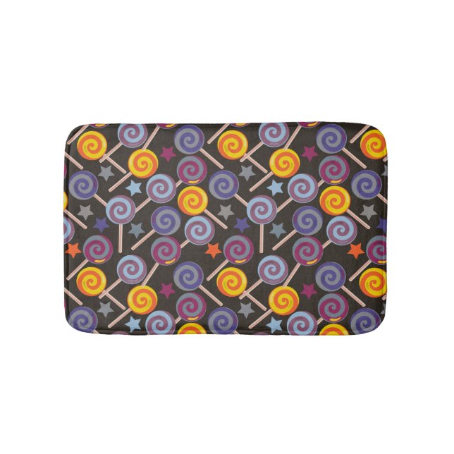 Bonbonmuster | Lollenmuster | Lollipop 9 Badematte (Vorderseite)