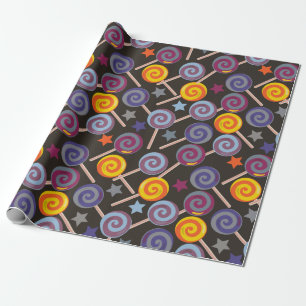 Bonbonmuster Lollenmuster Lollipop 9 Geschenkpapier