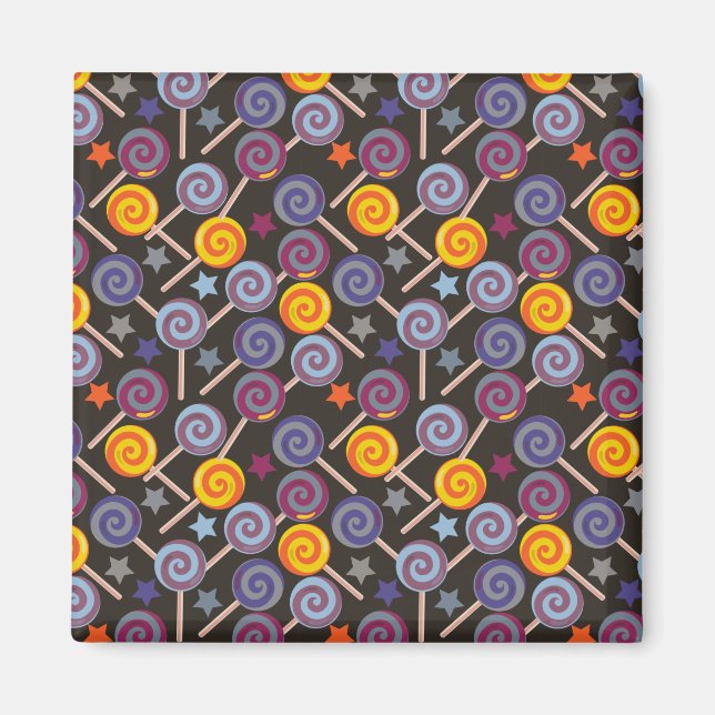 Bonbonmuster | Lollenmuster | Lollipop 9 Magnet (Vorne)