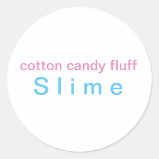 Bonbons aus Baumwolle Slime Runder Aufkleber