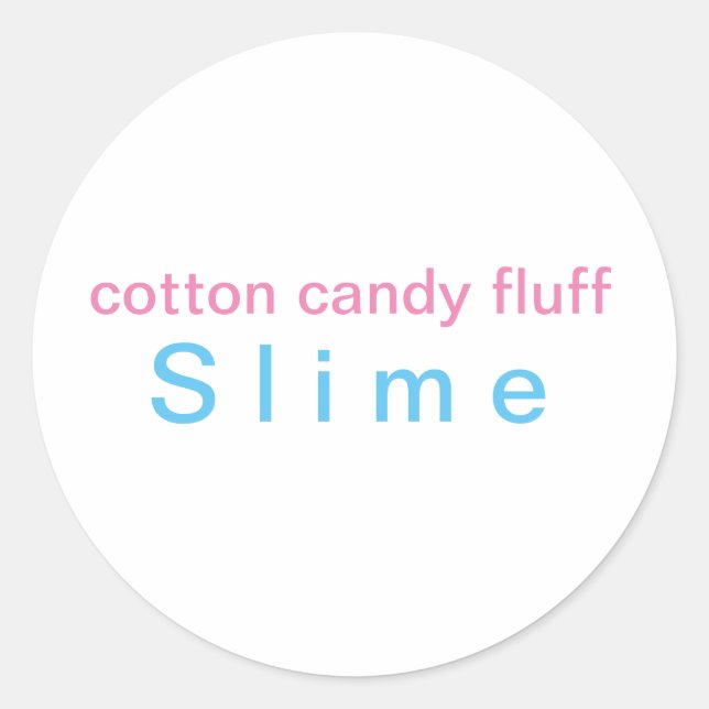 Bonbons aus Baumwolle Slime Runder Aufkleber (Vorderseite)