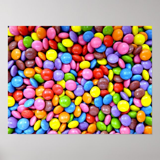 Bonbons, bunte süße Leckereien Poster (Vorne)
