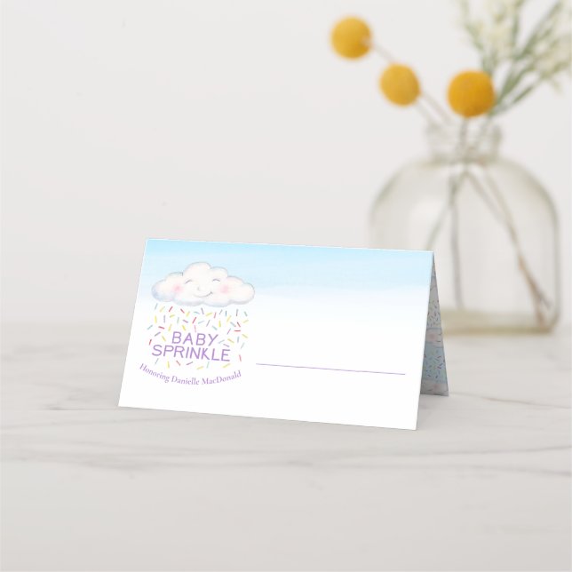 Bonbons Cloud aquarelle art invités cartes de plac (Dos)