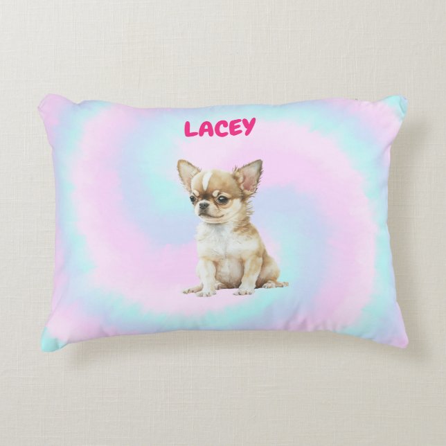 Bonbons de coton "Chihuahua" Coussin d'accent d'am (Devant)